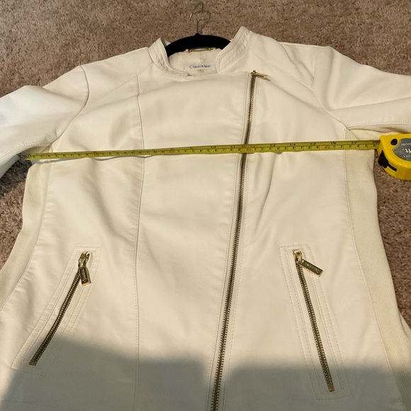 Calvin Klein White  Moto Jacket - Picture 7 of 7